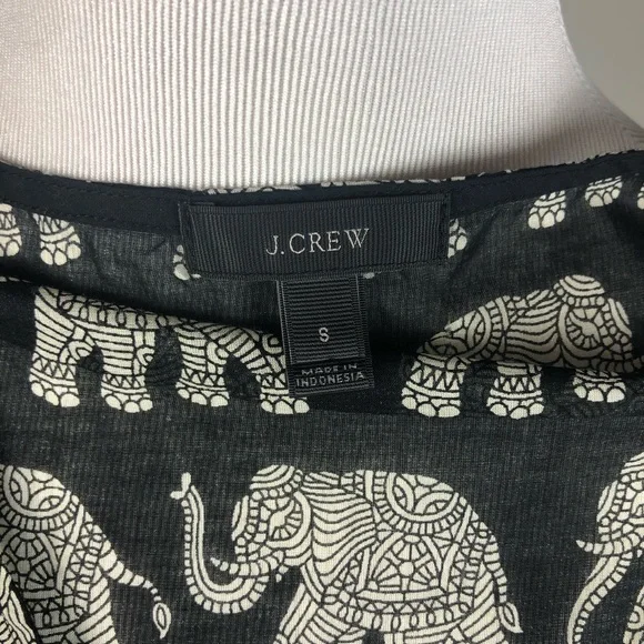 J. Crew Tissue Tunic Elephant Print Swim Coverup S - Picture 6 of 7